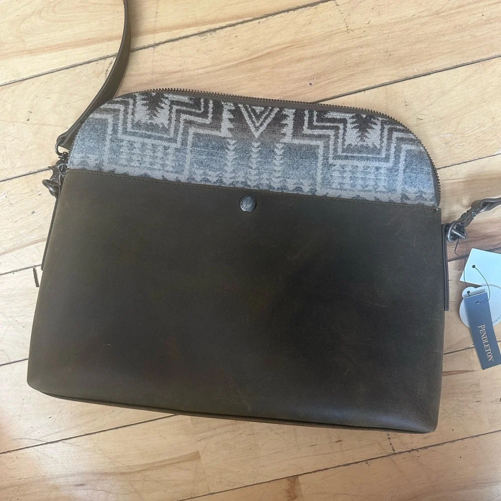 Pendleton Harding Star Grey Wool & Leather Crossbody Purse – NWT